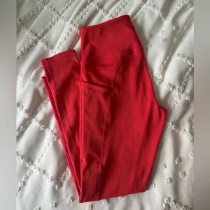 Red leggings by Zella
